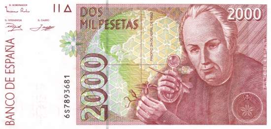 2000 Pesetas 24.4.1992